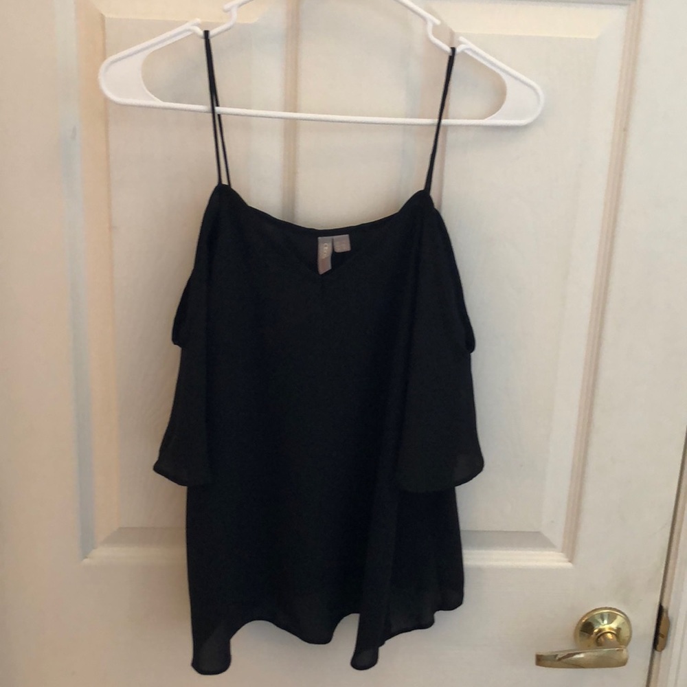 ASOS Black Top Blouse Sz 0 - Picture 1 of 8